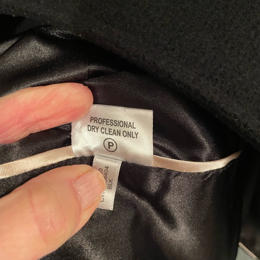 Calvin Klein women’s black wool dress coat. - Picture 7 of 8